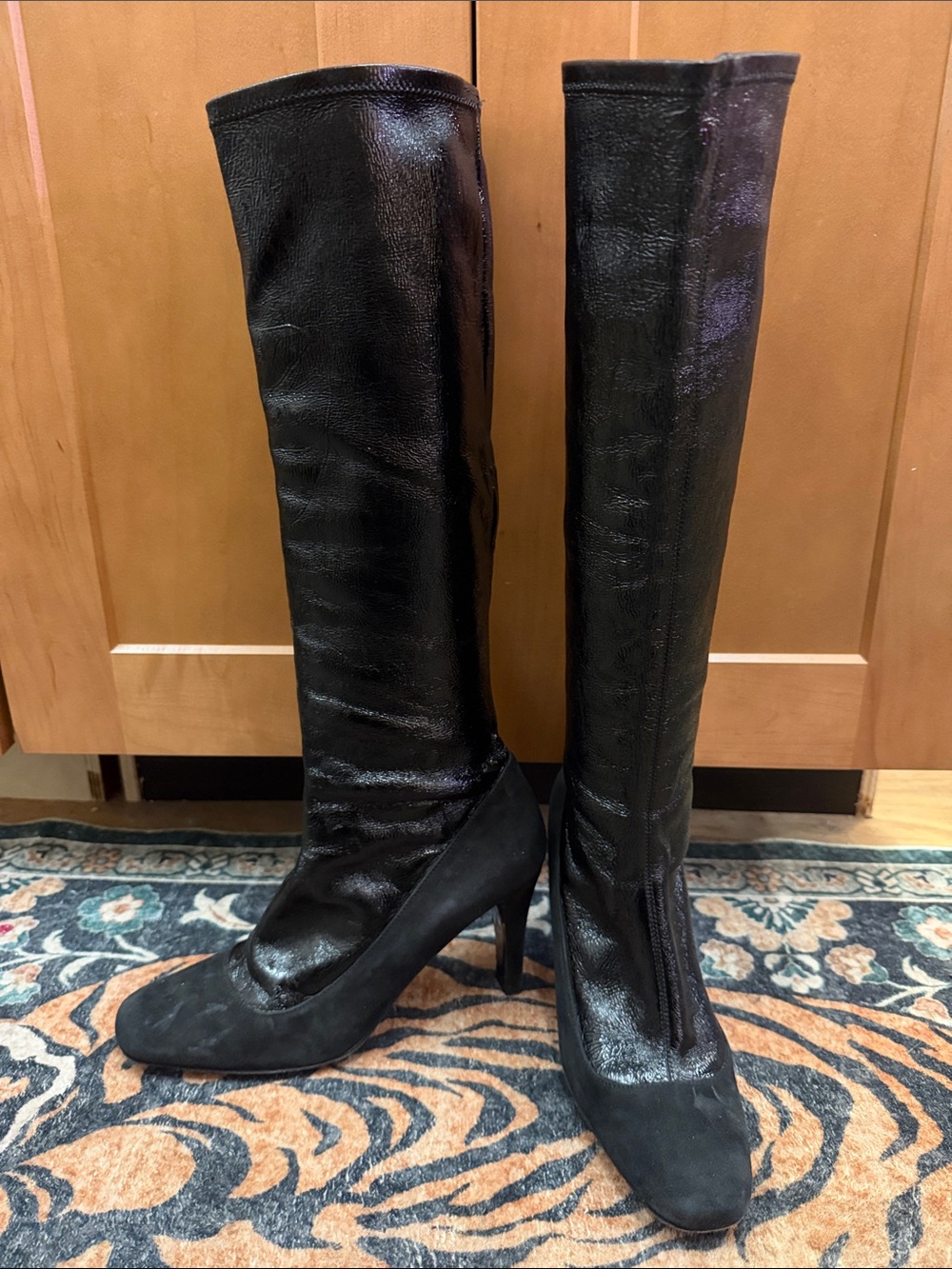 Diana Broussard Black Over-the-Knee Stiletto Boots